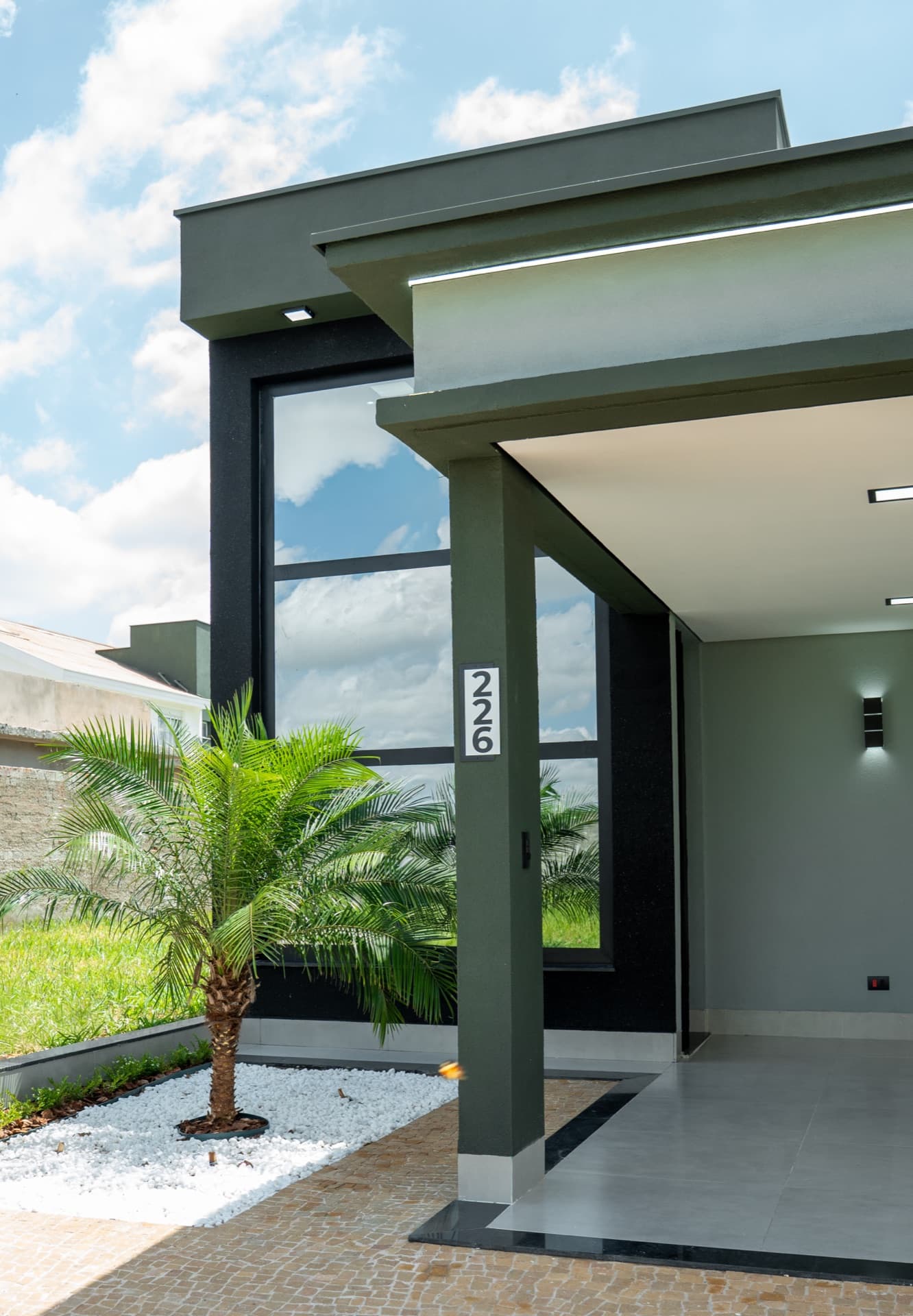 Vista lateral da fachada